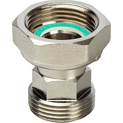 Разъемное соединение Stout с плоским уплотнением и обратным клапаном, никелированное 3/4, SDG-0019-020020
