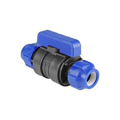 Кран шаровой Valfex ПНД компрессионный цанга - цанга разборный 20х20