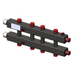 Гидравлический коллектор ZOTA горизонтальный, 5 контуров