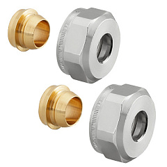 Присоединительный набор Oventrop для медной трубы 15 мм (металлическое уплотнение)