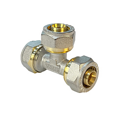 Тройник Valfex для труб PE-RT/Al/PE-RT, обжимной переходной 20х26х20