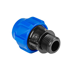 Муфта Valfex ПНД компрессионная соединительная c наружной резьбой 25х1/2