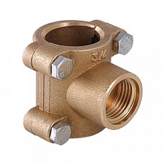 Обойма VALTEC тройник ремонтная 1/2х1/2х1/2 дюйма ВР, латунь