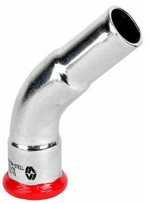 Колено MVI 45 градусов, ВН пресс, из оцинкованной стали 15