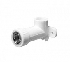 Угольник полипропиленовый Kalde комбинированный удлиненный 90гр., с креплением, 20 x 1/2 ВР