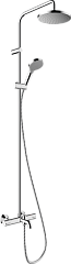 Душевая система Hansgrohe Showerpipe 200 1jet с термостатом для ванны Vernis Blend, хром 26274000