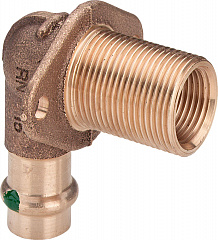 Водорозетка медная Viega для прохода через стену угловая 15 х Rp 1/2 х G 3/4 НР, Sanpress, модель 2232.1