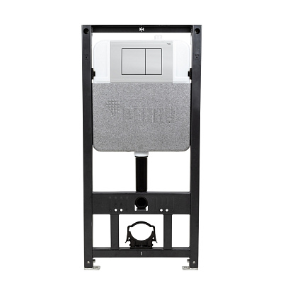 Комплект инсталляции РЕХАУ NOVAFLOW с панелью смыва NOVA QUAD 001 прямоугольные клавиши, пластик, белый, глянцевый (19101021001)