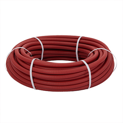 Кожух гофрированный HOOBS d 32 (27 х 32), для труб Dn25, цвет красный