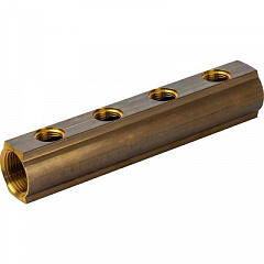 Коллектор Luxor латунный распределительный CD 457 1х1/2ВР 4 контура