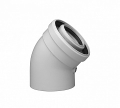 Коаксиальный отвод Baxi полипропиленовый 45 , диам. 60/100 мм, HT