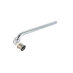 Угольник радиаторный VALTEC пресс с латунной хром. трубкой 15 мм, 20х15х300 (левый)