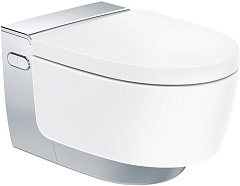 Унитаз-биде подвесной Geberit AquaClean Mera Comfort 146.214.21.1 (хромированная вставка)