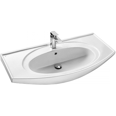 Раковина накладная SANTEK ЭНИГМА 100 см белая