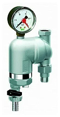 Фильтр для воды FAR 100мкм, с магнитом, с манометром, Max: 95 C, 25 бар, поворотный 1/2 ВР-НР