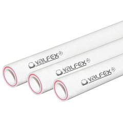 Труба полипропиленовая Valfex армированная стекловолокном SDR 6 PN25 D140х23,3 мм, 4м БЕЛАЯ