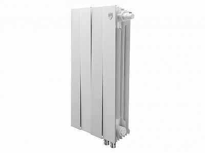 Биметаллический секционный радиатор отопления Royal Thermo Pianoforte Bianco Traffico 500 / 4 секции нижнее правое подключение