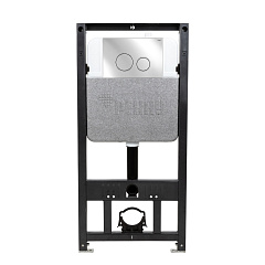 Комплект инсталляции РЕХАУ NOVAFLOW с панелью смыва NOVA ORB 001 круглые клавиши, пластик, хром, глянцевый (19101061001)