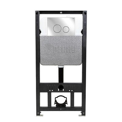 Комплект инсталляции РЕХАУ NOVAFLOW с панелью смыва NOVA ORB 001 круглые клавиши, пластик, хром, глянцевый (19101061001)