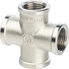 Крестовина Stout никелированная, с внутренней резьбой 3/4, арт. SFT-0031-000034