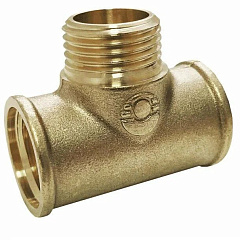 Тройник Valfex латунный переходной с переходом на наружную резьбу ВР 3/4хНР 1/2хВР 3/4