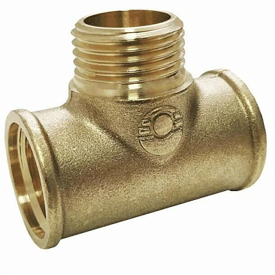 Тройник Valfex латунный переходной с переходом на наружную резьбу ВР 3/4хНР 1/2хВР 3/4