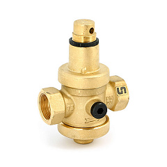 Редуктор давления UNI-FITT ВВ 1/2 1-6 бар PN25 с отверстием под аксиальный манометр 1/4