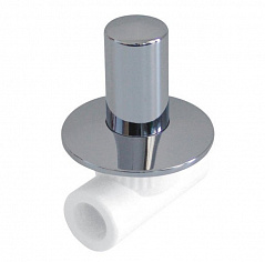 Вентиль Kalde полипропиленовый под штукатурку (хромированная ручка), 25 x 25