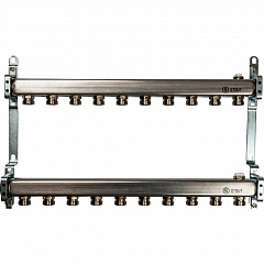 Коллектор Stout из нержавеющей стали для радиаторной разводки 1/3/4x10, SMS 0923 000010