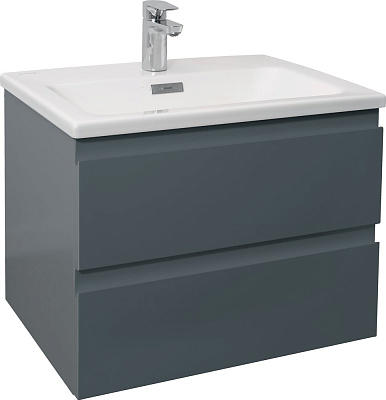 Тумба Jacob Delafon Madeleine Тумба, 60 см, 2 ящика, серый матовый лак EB2052-J54