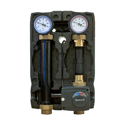 Насосная группа HOOBS DN25 (1ВР х 1 1/2НР), с трёхходовым смесительным клапаном и сервоприводом без насоса