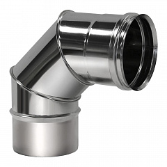 Отвод Вулкан VHR d104, 90 град., AISI 304 (зеркальная)