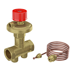 Регулятор дифференциального давления Giacomini R206C-1 компактный 3/4 дюйма, 5-30 кПа, (со штуцерами)