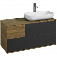 Набор Акватон 1A2469K0TEKA0: Тумба-умывальник Терра 105 Дуб Кантри/Антрацит(1A246901TEKA0) + Раковина Инфинити 60(1AX169WBXX000)