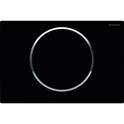 Кнопка смыва Geberit Sigma 10 одинарный смыв, чёрный/хром глянц. 115.758.KM.5