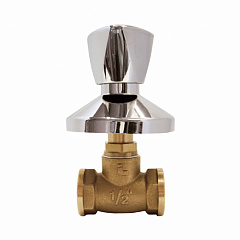 Кран шаровой Itap 345 ВВ 1/2 вентильный под штукатурку хромир. ручка