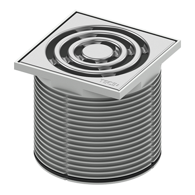 Декоративная решетка TECE TECEdrainpoint S, 100 мм, в пластиковой рамке