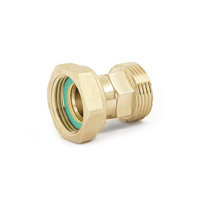 Соединение UNI-FITT с накидной гайкой 1 с плоской прокладкой внутренняя-наружная резьба, латунь