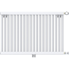 Стальной трубчатый радиатор отопления Rommer RST 1030/40 боковое подключение RAL9016