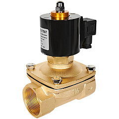 Клапан соленоидный (электромагнитный) Stout прямого действия, НО, 24В, G1 1/2, EPDM