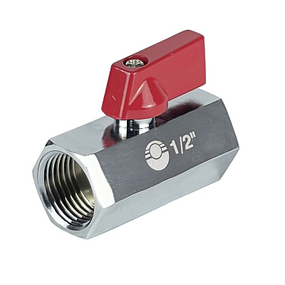 Кран шаровой Valfex MINI ВР1/2хВР1/2 никелированный