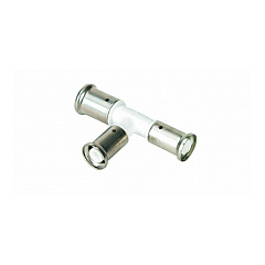 Тройник Henco переходный уменьшенный с двух сторон, ПВДФ пресс (белый), 20x20x16