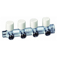 Запорный коллектор FAR 1 (ВР-НР) с 2 отводами 1/2 НР(EU)