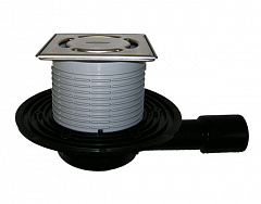 Трап для балконов и террасс горизонтальный HL DN40/50 с нерж. решеткой, HL90-3000