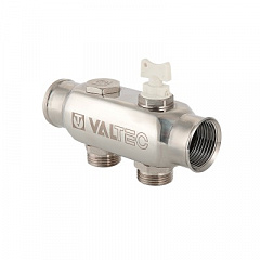Коллектор VALTEC из нерж. стали, с м-о расст вых. 50мм, 1х 5 вых. 3/4 Евроконус