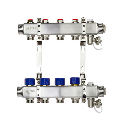 Коллектор Ридан SSM-10R с кронштейнами, 10 контуров (088U0980R)