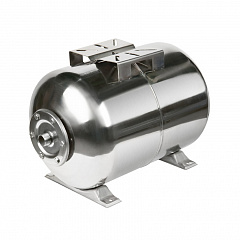 Расширительный бак (гидроаккумулятор) UNIPUMP 50л, горизонтальный, нерж. сталь, мембрана EPDM, для системы водоснабжения