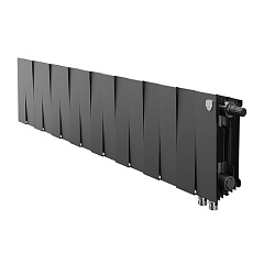 Биметаллический секционный радиатор отопления Royal Thermo PianoForte Noir Sable 200 / 16 секций нижнее правое подключение
