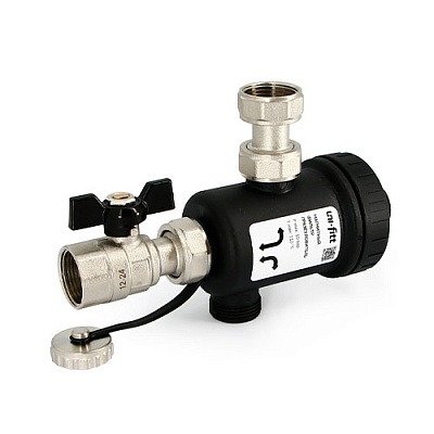 Фильтр-грязеуловитель UNI-FITT магнитный 3/4 для котла, пластик чёрный (215B3001)