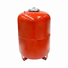 Расширительный бак Valfex вертикальный 100л (КРАСНЫЙ) (с низкими ножками), для системы отопления